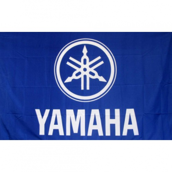 Custom Yamaha motorcycle exhibition flag flying banner