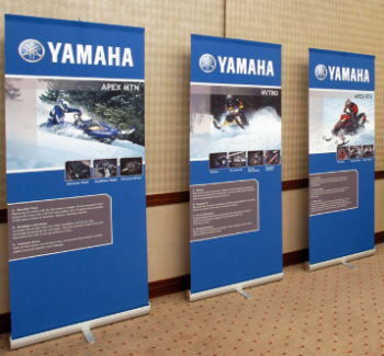 Factory price Yamaha motor retractable roll up banner