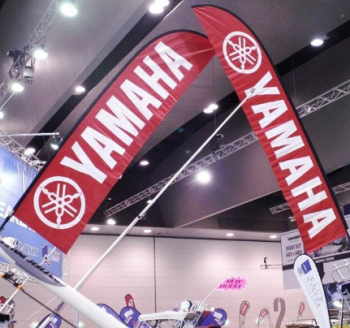 Custom Yamaha Advertising Feather Banner Yamaha Logo Swooper Flag Kit