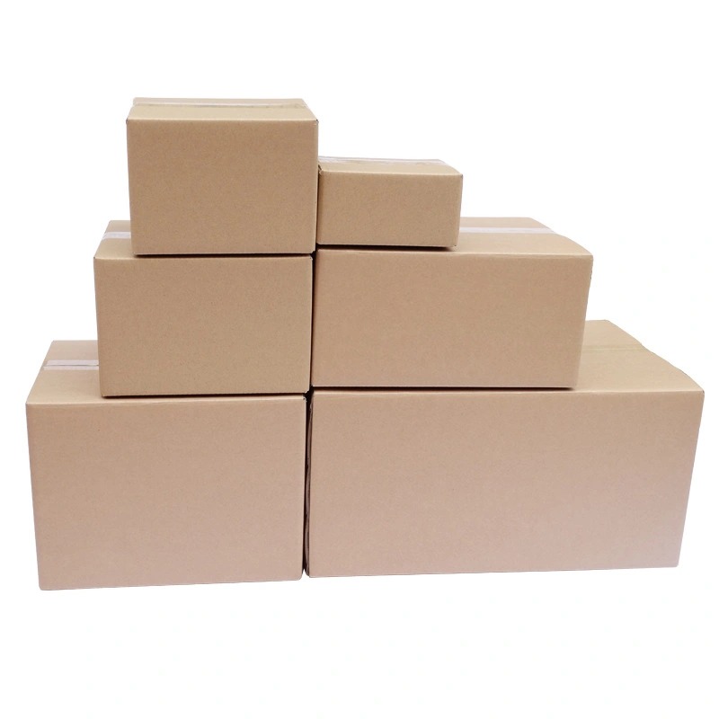 Abundant Stock Recycled Flat Kraft Corrugated Cardboard Printing Carton for Clothes Shoes Moving Packaging Shipping